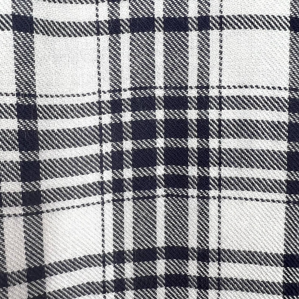 Talbots Sz Medium Long Sleeve Plaid Cozy Blouse Shirt Top Fall Winter Lounge - Picture 8 of 9
